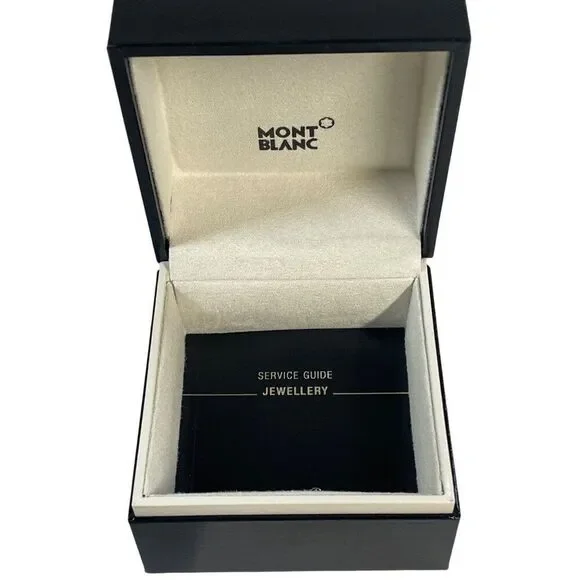 Montblanc Empty Cufflink Jewelry Box With Cloth & GuideBlack & White - 5x5x3